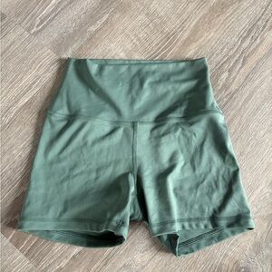 High-Waisted Green Women's Shorts